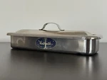 Vintage Vollrath Medical Instrument Tray With Label & Lid Stainless Steel #8283. Fixed Price $45.00.