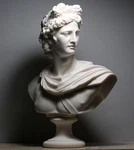 Large Apollo Greek Roman God Bust Head Statue Cast Marble Sculpture 53 Cm. Fixed Price $324.00.