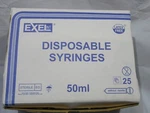 Exel Int Disposable Syringes 26300 50ML Luer Lock Tip - Box Of 25. Fixed Price $25.00.