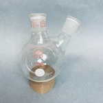 Assorted Kontes Ace Glass 2-NECK Round Bottom Flask 14/20 Joints 100 Ml Lot Of 5. Fixed Price $175.00.