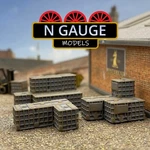 Painted- Scale Gauge 1:148 Ibc Set (3) (farm Oil Barrel Storage 1:160). Fixed Price $9.44.