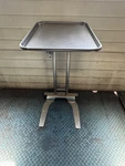 Pedigo P-1066-A-SS Hand-operated Mayo Stand Stainless Steel Dual Post 16X21 Tra. Fixed Price $525.00.