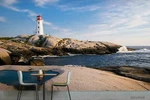 3D Lighthouse Seaside Scenery Self-adhesive Removeable Wallpaper Mural. Fixed Price $349.99.