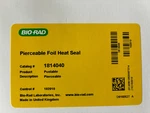Bio-rad Pcr Plate Heat Seal, Foil, Pierceable #1814040, Pkg Of 100 (only 2 Left). Fixed Price $50.00.