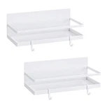 Magnetic Spice Rack, Strong Shelf With 2 Removable Hooks, Perfect Sp.... Fixed Price $28.74.