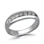 Sterling Silver Lab Diamond Cluster Ring Unisex 7-STONE Wedding Band Style. Fixed Price $237.59.