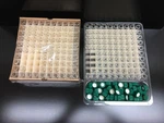 Chemglass CG-4904-06 Vial 4ML 8ML Dramcomplete W Green Solid Top Cap Lot. Fixed Price $149.71.