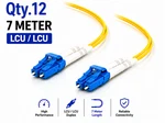 (12) 7 Meter Lc/upc - Duplex Fiber Patch Jumper OS2 Smf Singlemode Cable. Fixed Price $165.00.