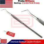 Periodontal Williams Probe Color Coded Marking Pocket Depth Measuring Beaden Ce. Fixed Price $8.94.