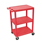Luxor Multipurpose Storage Utility Cart 3 Shelves Structural Foam Plastic - Red. Fixed Price $120.79.