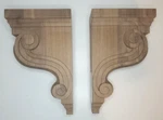Two Ekena Millwork Boston Traditional Scroll Solid Wood Corbel Unfinished Walnut. Fixed Price $119.99.