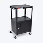 Adjustable-height Steel Av Cart With Cabinet For Versatile Storage Solutions. Fixed Price $615.99.