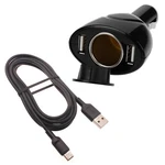 Power Cord 6FT Type-c Cable 2-PORT Usb Charger Dc Socket For Smart Phones. Fixed Price $12.34.
