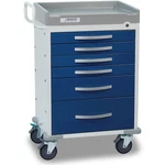 Detecto RC333369BLU-L 6-DRAWER Rescue Medical Cart, Blue, With Accessories. Fixed Price $2127.44.