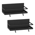 Magnetic Spice Rack, Strong Shelf With 2 Removable Hooks, Perfect Sp.... Fixed Price $33.83.