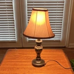 Traditional Table Lamp Bell Shade Brown Beige Etl Csa Listed Model 0126206. Fixed Price $25.00.