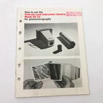 Manual How Use Polaroid Land Instrument Camera Model ED-10 Photomicrography. Fixed Price $19.99.