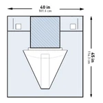 Mckesson Obstetrics / Gynecology Drape Blue 40 W X 45 Inch 25 Per Case. Fixed Price $191.66.