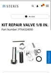 Steris Repair Kit 316426. Fixed Price $59.95.
