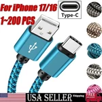 Braided Usb To Type-c Fast Charging Data Sync Charger Cable Cord 3/6/10FT Lot. Fixed Price $245.82.