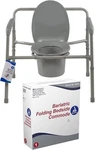 Dynarex Bariatric Folding Bedside Commode 3IN1, Toilet Chair, Raised Seat & Rail. Fixed Price $128.82.
