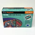 3COM Megahertz 10/100 LAN+56K Modem Pc Card And Cables 3CCFEM556B. Fixed Price $25.00.