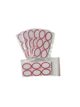 Glass Agglutination Slides 52X108MM 6-RING Ground Edge Lab Red 10/PK. Fixed Price $50.00.