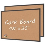 BOARD2BY 2-PACK Bulletin 36 48, Black Wood Framed 4X3 Cork.... Fixed Price $128.41.