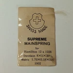 Hamilton 12S #1228 Pocket Watch Mainspring - Swiss Made. Fixed Price $7.00.