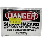 Accuform MCHG148VP Danger Safety Sign: Silica Hazard 10" X 14" Plastic. Fixed Price $20.00.