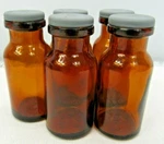 5 10ML Amber Glass Serum Vial Butyl Rubber Stopper Self Heal Injection Port. Fixed Price $14.87.