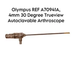 Olympus Ref A70941A, 4MM 30 Degree Trueview Autoclavable Arthroscope. Fixed Price $425.00.