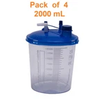 4 Pack Rigid Suction Canister Medi-vac Guardian 2000 Ml W/ Sealing Lid 65651-220. Fixed Price $35.99.