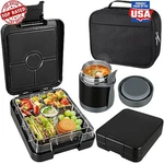 Leak-proof Bento Lunch Box Set W/ Soup Thermo 4 Compartment Food Container New. Fixed Price $57.58.