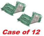 Rubbermaid FGL15300GR00 24" Green Blended Cut-end Disposable Dust Mop (12 Pack). Fixed Price $70.00.