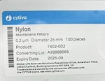 Whatman Nylon Membrane Filters 0.2UM Dia 25MM 100 Pieces. Fixed Price $105.00.