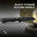 Kizer Cutlery Crest Folding Knife 3" S35VN Steel Blade Black Titanium Handle. Fixed Price $149.95.
