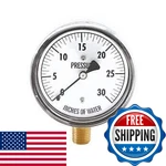 Cole-parmer KC25-30H2O Pressure Gauge 1/4 Nptm Process Connection To Water. Fixed Price $55.23.