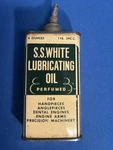 Antique S.s.white Lubricating Oil TIN-4 Oz.-for Dental Engines-+ 100 Years Old. Fixed Price $30.00.