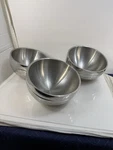 3 Vollrath 47651 Angled Double Wall Serving Bowl Stainless Steel 1.9 Quarts. Fixed Price $35.10.