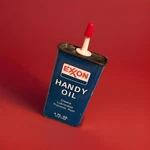 Vintage Exxon Handy Oil TIN-4OZ Blue W/ Red Spout-usa- Near Mint-some Left. Fixed Price $23.99.