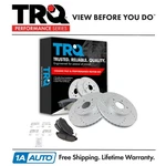 Trq Posi Ceramic Brake Pad & Performance Drilled Slotted Front Rotor Kit. Fixed Price $139.95.