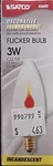Lot Of Satco S3659 120V Candelabra Base, 3W Flicker Bulb, Clear. Fixed Price $30.00.