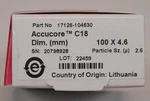 Thermo Scientific Accucore C18 100X4.6MM 2.6UM Hplc Col. P/n 17126-104630-NEW. Fixed Price $200.00.