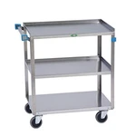 Lakeside 422 Manufacturing Utility Cart, Stainless Steel, 3 Shelves, 500 Lb.. Fixed Price $558.95.