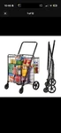 Vevor Folding Shopping Cart Rolling Grocery With Double Baskets 110 Lbs. Fixed Price $52.99.
