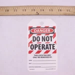 (25-PK) Accuform Osha Danger Lockout Safety Tag Do Not Operate Sign MLT400CTP. Fixed Price $19.77.