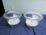 8.75" Thick Heavy Glass Desiccator W/7" Coors Tray Good Condition!!. Fixed Price $39.00.