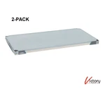 New MX2448F Metromax Polymer Solid Shelf 2-PACK 24" 48" Blue/taupe. Fixed Price $300.00.