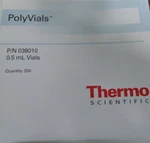 Thermo Scientific Poly 0.5ML Vials, 038010. Fixed Price $27.65.